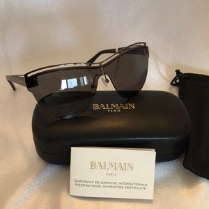 Balmain sunglasses silver with black lenses